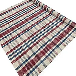 Bomuldstæppe - Husvik (creme/multi)