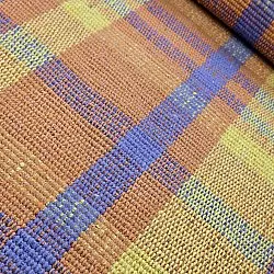 Bomuldstæppe - Husvik (koral/multi)