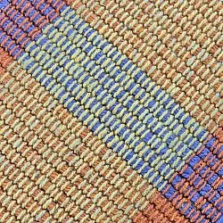 Bomuldstæppe - Husvik (koral/multi)