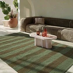 Bomuldstæppe - Nilo (mosgrøn)