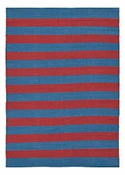 Bomuldstæppe - Nilo (rød/blå)