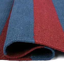 Bomuldstæppe - Nilo (rød/blå)