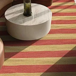 Bomuldstæppe - Nilo (sennepsgul/terracotta)