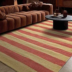 Bomuldstæppe - Nilo (sennepsgul/terracotta)