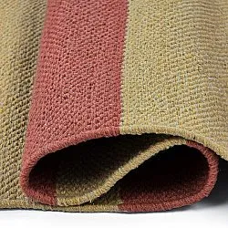 Bomuldstæppe - Nilo (sennepsgul/terracotta)