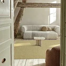 Bomuldstæppe - Rigolet (gul)