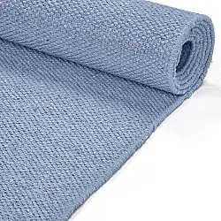 Bomuldstæppe - Rigolet (lyseblå)