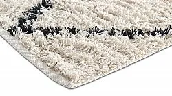 Ryatæpper - Alcott Natural Cotton Shaggy (sort/hvid)