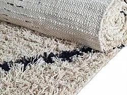 Ryatæpper - Alcott Natural Cotton Shaggy (sort/hvid)