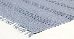 Bomuldstæppe - Lilje (blå)