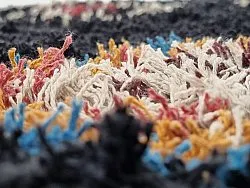 Ryatæpper - Marden Natural Cotton Shaggy (sort/multi)