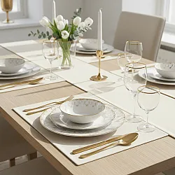 Bordskåner 2-pakke - Niva (beige)