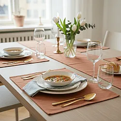 Bordskåner 2-pakke - Niva (lysebrun)