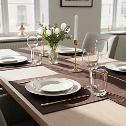 Bordskåner 2-pakke - Niva (mørkebrun)