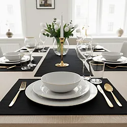 Bordskåner 2-pakke - Niva (sort)