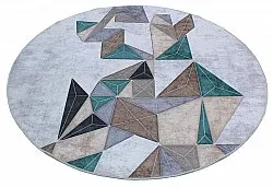 Rundt tæppe - Feres (grå/beige/multi)