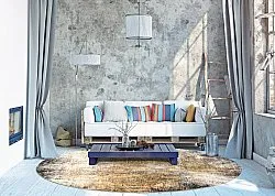 Rundt tæppe - Florent (brun)