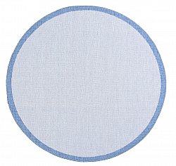 Rundt tæppe - Sortelha (blå)