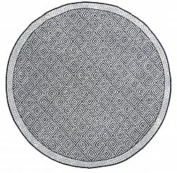 Rundt tæppe - Monsaraz (sort)