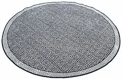 Rundt tæppe - Monsaraz (sort)