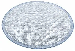 Rundt tæppe - Monsaraz (blå)