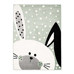BØRNETÆPPER - SKØNNE TÆPPER TIL DIT BARNS VÆRELSE Tæppe til børneværelse til dreng pige Bubble Bunny grøn
kanin