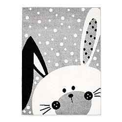 BØRNETÆPPER - SKØNNE TÆPPER TIL DIT BARNS VÆRELSE Tæppe til børneværelse til dreng pige Bubble Bunny grå
kanin