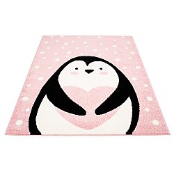 Børnetæppe - Bubble Penguin (rosa)