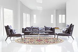 Rundt tæppe - Castro (multi)