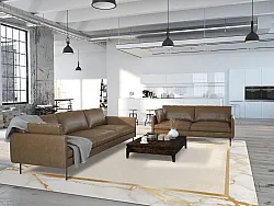 Wilton-tæppe - Cerasia (beige/hvid/guld)