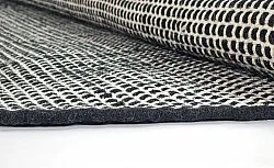 Runde tæpper - Coastal (sort/hvid)