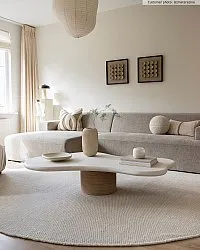 Runde tæpper - Coastal (cream)