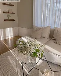 Uldtæppe - Coastal (creme)