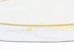 Rundt tæppe - Cerasia (beige/hvid/guld)