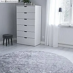 Runde tæpper - Cosy (silver)