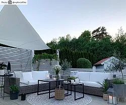 Rundt tæppe - Brussels Swirl (grå)