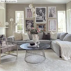 Wilton-tæppe - Art Silk (lysegrå/beige)