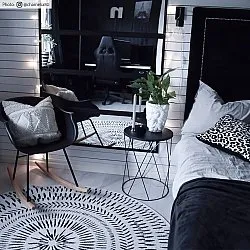 Rundt tæppe - Brussels Night (grå)