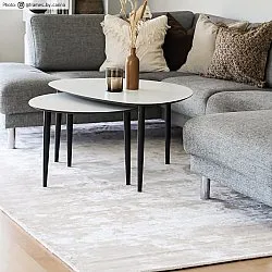 Rundt tæppe - Jodhpur Special Luxury Edition Viscose (lysebeige)