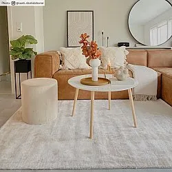 Rundt tæppe - Jodhpur Special Luxury Edition Viscose (lysebeige)