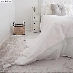 Viscose-tæppe - Jodhpur Special Luxury Edition (lysegrå/beige)