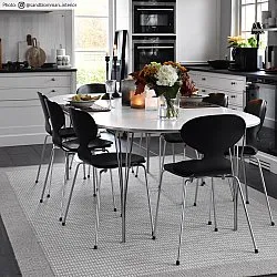 Uldtæppe - Luxor (beige/hvid)