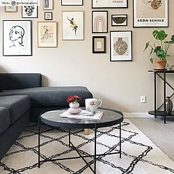 Ryatæpper - Morocco (sort/hvid)