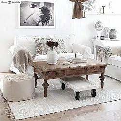 Kludetæppe - Silje (hvid)