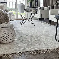 Kludetæppe - Silje (hvid)