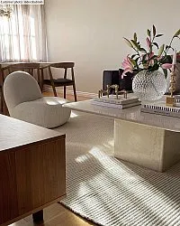 Uldtæppe - Coastal (creme)