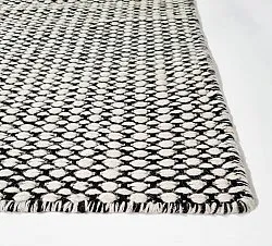 Uldtæppe - Delly (sort/hvid)