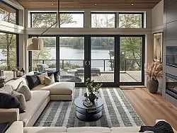 Denim tæppe - Ally (sort/råhvid)