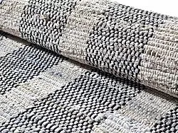 Denim tæppe - Ally (sort/råhvid)