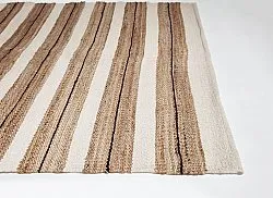 Kludetæppe - Devli (beige/hvid/sort)